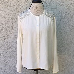 Vintage Carole Hochman Classics White 2-piece pajamas lounge blouse and pant set